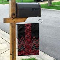 Red Aotearoa Mangopare Kowhaiwhai and Niho Taniwha Garden Flag Maori New Zealand LT14 - Polynesian Pride
