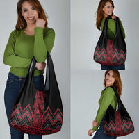 Red Aotearoa Mangopare Kowhaiwhai and Niho Taniwha Grocery Bag Maori New Zealand LT14 - Polynesian Pride