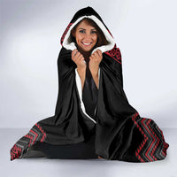 Red Aotearoa Mangopare Kowhaiwhai and Niho Taniwha Hooded Blanket Maori New Zealand LT14 - Polynesian Pride