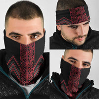 Red Aotearoa Mangopare Kowhaiwhai Niho Taniwha Neck Gaiter Maori New Zealand LT14 - Polynesian Pride