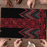 Red Aotearoa Mangopare Kowhaiwhai Niho Taniwha Puzzle Maori New Zealand LT14 - Polynesian Pride