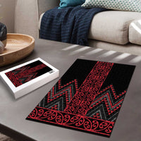 Red Aotearoa Mangopare Kowhaiwhai Niho Taniwha Puzzle Maori New Zealand LT14 - Polynesian Pride