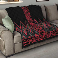 Red Aotearoa Mangopare Kowhaiwhai and Niho Taniwha Quilt Maori New Zealand LT14 - Polynesian Pride
