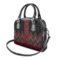 Red Aotearoa Mangopare Kowhaiwhai and Niho Taniwha Shoulder Handbag Maori New Zealand LT14 - Polynesian Pride