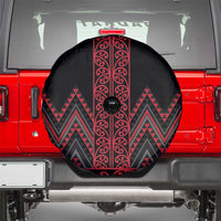 Red Aotearoa Mangopare Kowhaiwhai and Niho Taniwha Spare Tire Cover Maori New Zealand LT14 - Polynesian Pride
