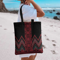 Red Aotearoa Mangopare Kowhaiwhai Niho Taniwha Tote Bag Maori New Zealand LT14 - Polynesian Pride