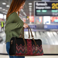 Red Aotearoa Mangopare Kowhaiwhai Niho Taniwha Travel Bag Maori New Zealand LT14 - Polynesian Pride