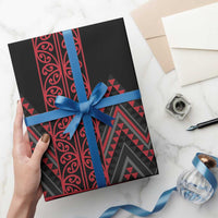 Red Aotearoa Mangopare Kowhaiwhai and Niho Taniwha Wrapping Paper Maori New Zealand LT14 - Polynesian Pride
