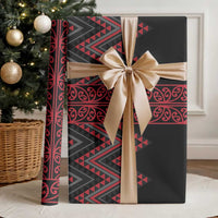 Red Aotearoa Mangopare Kowhaiwhai and Niho Taniwha Wrapping Paper Maori New Zealand LT14 - Polynesian Pride