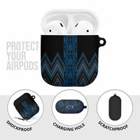 Blue Aotearoa Mangopare Kowhaiwhai Niho Taniwha AirPods Case Maori New Zealand LT14 - Polynesian Pride