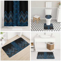 Blue Aotearoa Mangopare Kowhaiwhai Niho Taniwha Bathroom Set Maori New Zealand LT14 - Polynesian Pride