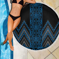Blue Aotearoa Mangopare Kowhaiwhai and Niho Taniwha Beach Blanket Maori New Zealand LT14 - Polynesian Pride