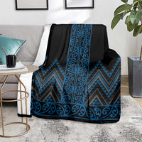 Blue Aotearoa Mangopare Kowhaiwhai and Niho Taniwha Blanket Maori New Zealand LT14 - Polynesian Pride