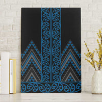 Blue Aotearoa Mangopare Kowhaiwhai and Niho Taniwha Canvas Wall Art Maori New Zealand LT14 Without Frame Blue - Polynesian Pride