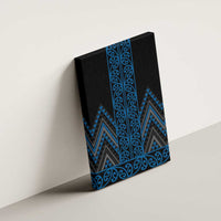 Blue Aotearoa Mangopare Kowhaiwhai and Niho Taniwha Canvas Wall Art Maori New Zealand LT14 - Polynesian Pride