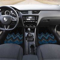 Blue Aotearoa Mangopare Kowhaiwhai and Niho Taniwha Car Mats Maori New Zealand LT14 Set 2pcs - Front Blue - Polynesian Pride