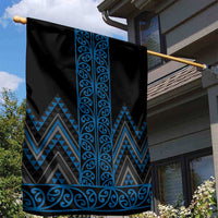 Blue Aotearoa Mangopare Kowhaiwhai and Niho Taniwha Garden Flag Maori New Zealand LT14 - Polynesian Pride