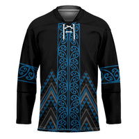 Blue Aotearoa Mangopare Kowhaiwhai Niho Taniwha Hockey Jersey Maori New Zealand LT14 Unisex Blue - Polynesian Pride