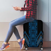 Blue Aotearoa Mangopare Kowhaiwhai and Niho Taniwha Luggage Cover Maori New Zealand LT14 - Polynesian Pride