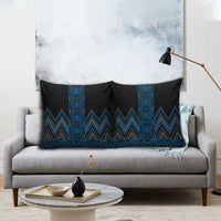 Blue Aotearoa Mangopare Kowhaiwhai Niho Taniwha Pillow Cover Maori New Zealand LT14 - Polynesian Pride
