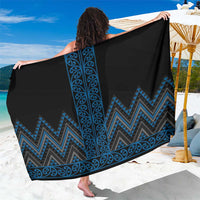 Blue Aotearoa Mangopare Kowhaiwhai and Niho Taniwha Sarong Maori New Zealand LT14 One Size 44 x 66 inches Blue - Polynesian Pride