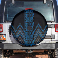 Blue Aotearoa Mangopare Kowhaiwhai and Niho Taniwha Spare Tire Cover Maori New Zealand LT14 Blue - Polynesian Pride
