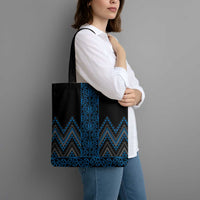 Blue Aotearoa Mangopare Kowhaiwhai Niho Taniwha Tote Bag Maori New Zealand LT14 - Polynesian Pride