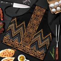 Gold Aotearoa Mangopare Kowhaiwhai Niho Taniwha Apron Maori New Zealand LT14 Gold - Polynesian Pride