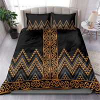Gold Aotearoa Mangopare Kowhaiwhai and Niho Taniwha Bedding Set Maori New Zealand LT14 - Polynesian Pride