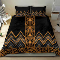Gold Aotearoa Mangopare Kowhaiwhai and Niho Taniwha Bedding Set Maori New Zealand LT14 - Polynesian Pride