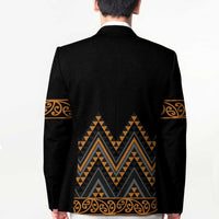 Gold Aotearoa Mangopare Kowhaiwhai Niho Taniwha Blazer Maori New Zealand LT14 - Polynesian Pride
