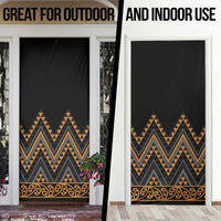 Gold Aotearoa Mangopare Kowhaiwhai Niho Taniwha Door Cover Maori New Zealand LT14 - Polynesian Pride