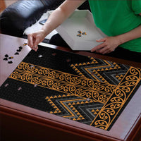 Gold Aotearoa Mangopare Kowhaiwhai Niho Taniwha Puzzle Maori New Zealand LT14 - Polynesian Pride