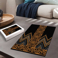 Gold Aotearoa Mangopare Kowhaiwhai Niho Taniwha Puzzle Maori New Zealand LT14 - Polynesian Pride