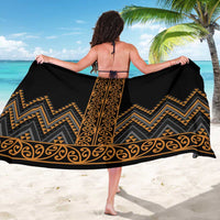Gold Aotearoa Mangopare Kowhaiwhai and Niho Taniwha Sarong Maori New Zealand LT14 - Polynesian Pride