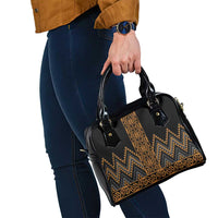 Gold Aotearoa Mangopare Kowhaiwhai and Niho Taniwha Shoulder Handbag Maori New Zealand LT14 - Polynesian Pride