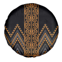 Gold Aotearoa Mangopare Kowhaiwhai and Niho Taniwha Spare Tire Cover Maori New Zealand LT14 - Polynesian Pride