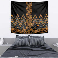 Gold Aotearoa Mangopare Kowhaiwhai and Niho Taniwha Tapestry Maori New Zealand LT14 - Polynesian Pride