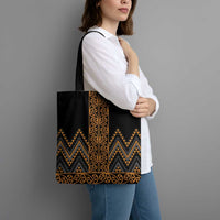 Gold Aotearoa Mangopare Kowhaiwhai Niho Taniwha Tote Bag Maori New Zealand LT14 - Polynesian Pride