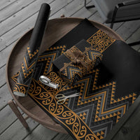 Gold Aotearoa Mangopare Kowhaiwhai and Niho Taniwha Wrapping Paper Maori New Zealand LT14 - Polynesian Pride