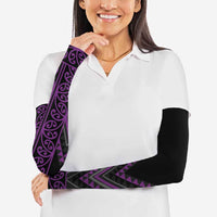 Purple Aotearoa Mangopare Kowhaiwhai Niho Taniwha Arm Sleeves Maori New Zealand LT14 - Polynesian Pride
