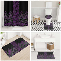 Purple Aotearoa Mangopare Kowhaiwhai Niho Taniwha Bathroom Set Maori New Zealand LT14 - Polynesian Pride
