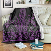 Purple Aotearoa Mangopare Kowhaiwhai and Niho Taniwha Blanket Maori New Zealand LT14 Purple - Polynesian Pride