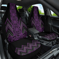 Purple Aotearoa Mangopare Kowhaiwhai and Niho Taniwha Car Seat Cover Maori New Zealand LT14 One Size Purple - Polynesian Pride