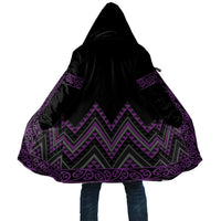 Purple Aotearoa Mangopare Kowhaiwhai Niho Taniwha Cloak Maori New Zealand LT14 Unisex Purple - Polynesian Pride