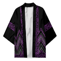 Purple Aotearoa Mangopare Kowhaiwhai Niho Taniwha Kimono Maori New Zealand LT14 Unisex Purple - Polynesian Pride