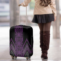 Purple Aotearoa Mangopare Kowhaiwhai and Niho Taniwha Luggage Cover Maori New Zealand LT14 - Polynesian Pride