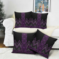 Purple Aotearoa Mangopare Kowhaiwhai Niho Taniwha Pillow Cover Maori New Zealand LT14 - Polynesian Pride