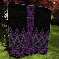 Purple Aotearoa Mangopare Kowhaiwhai and Niho Taniwha Quilt Maori New Zealand LT14 - Polynesian Pride