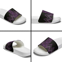 Purple Aotearoa Mangopare Kowhaiwhai Niho Taniwha Slide Sandals Maori New Zealand LT14 - Polynesian Pride